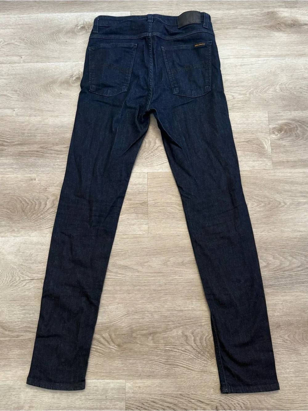 Nudie Jeans Thin Finn Indigo Dark Blue Organic Cotton  Mens Actual Size 30x31 - Picture 2 of 14
